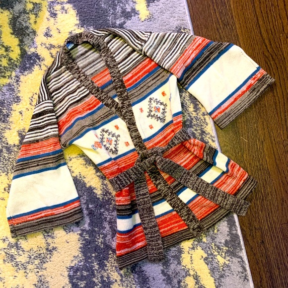 Vintage 70s Tie Sweater XS - Picture 1 of 5